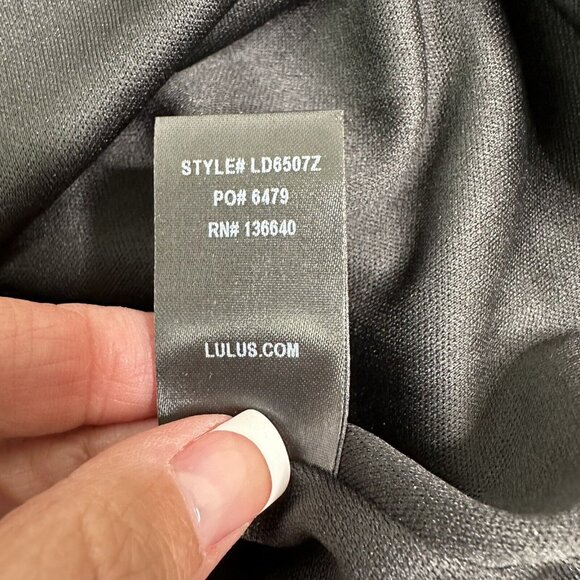 Lulu's Women's Fit & Flare Bow Cutout Mini Dress Size XL Black Prom Wedding NWT - Picture 12 of 12